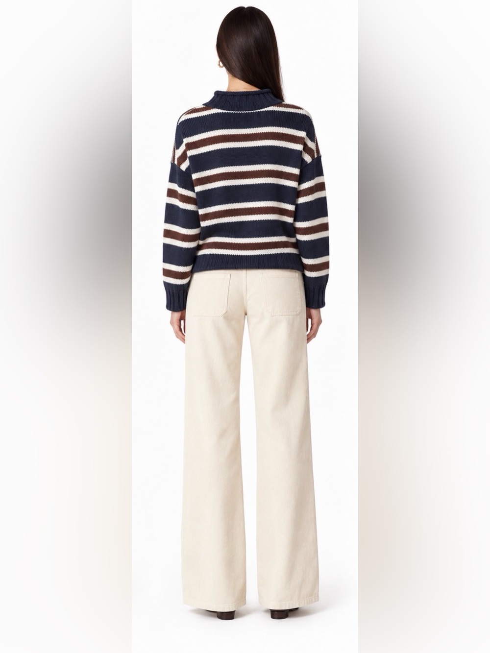 J.Crew Camp-pocket wide-leg pant in stretch corduroy in pale bone - Picture 4 of 13